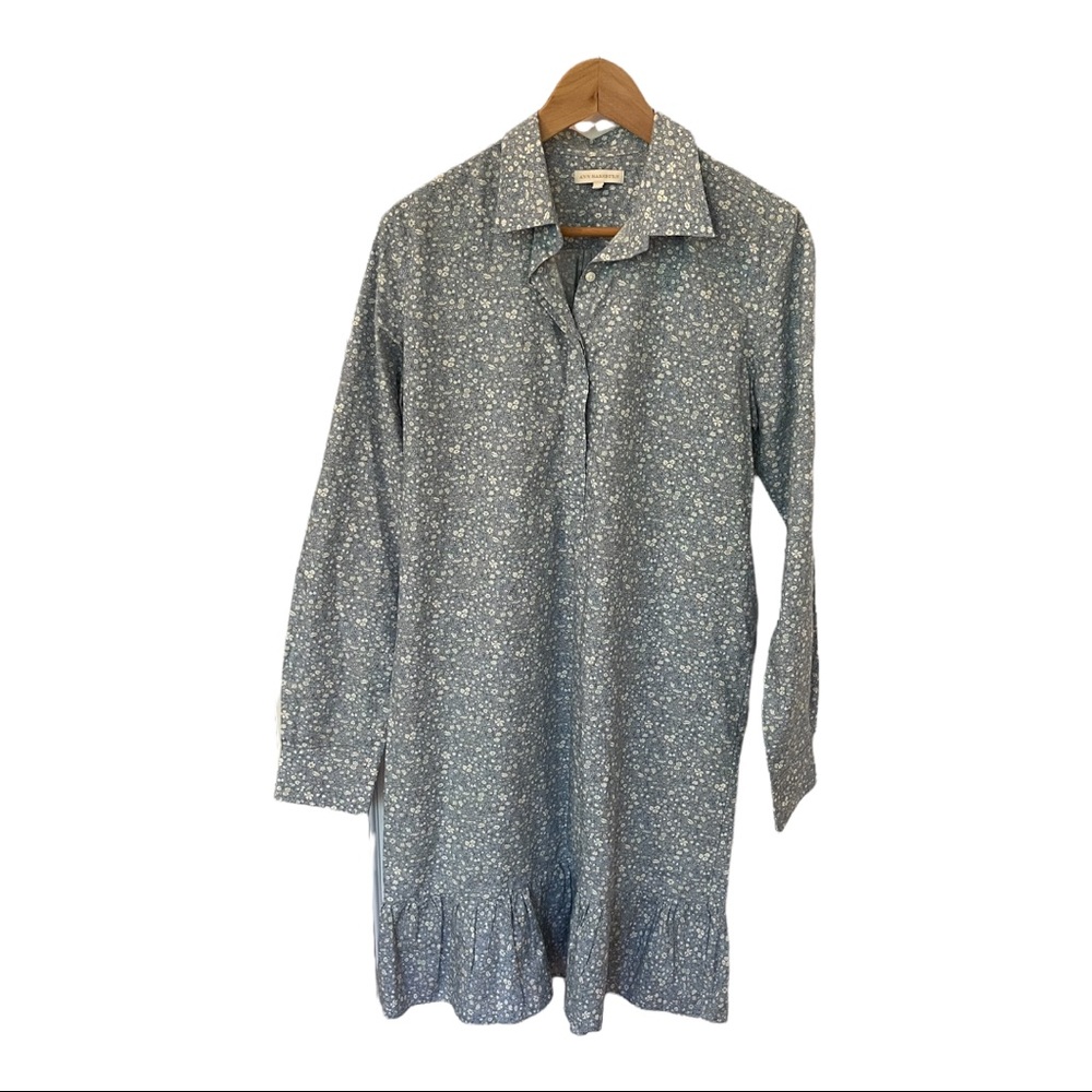 Cotton Ruffle Hem Ann Mashburn Dress